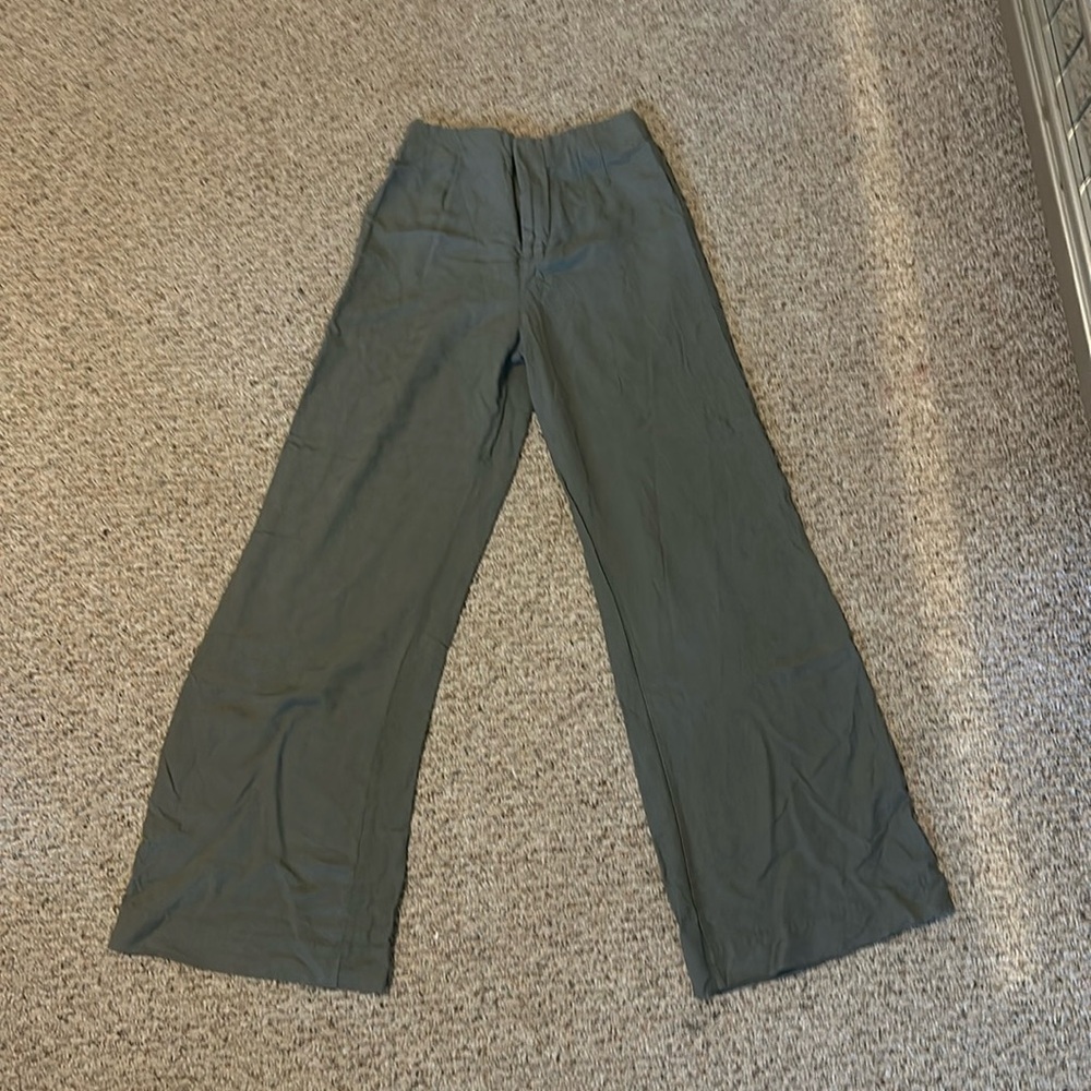 sage green comfy beachy pants